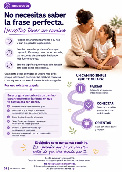 Página de la guía: no necesitas saber la frase perfecta